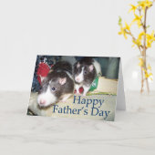 Carte de fête des pères de rat d'animal familier (Fleur jaune)