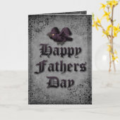 Carte de fête des pères de Raven de père de Goth (Fleur jaune)