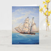 Carte de fête des pères de schooner (Fleur jaune)