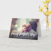 Carte de Fête des pères de script de brosse (Fleur jaune)