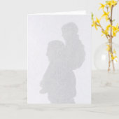 Carte de fête des pères de silhouette (Fleur jaune)