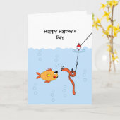 Carte de fête des pères de thème de pêche (Fleur jaune)