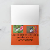 Carte de Fête des pères des colibris (Intérieur)