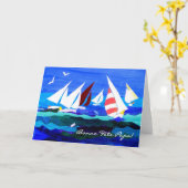 Carte de Fête des pères des voiliers - Salutation (Fleur jaune)