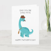 Carte de Fête des pères Dinosaur amusante (Devant)