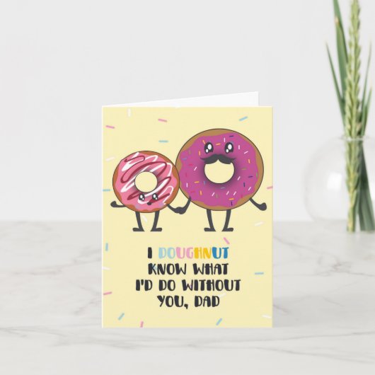 Carte de Fête des pères Doughnut Know Puns (Devant)