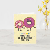 Carte de Fête des pères Doughnut Know Puns (Fleur jaune)