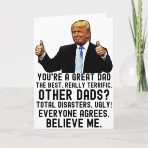 Carte de fête des pères drôle de Trump