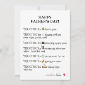 Carte De Fête des pères Drôle Mignonne Du Chien (Devant)