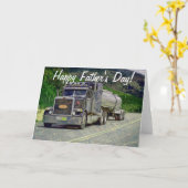 Carte de Fête des pères du camion-citerne (Fleur jaune)