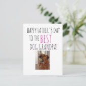 Carte de fête des pères du chien à chien GRANDPA (Debout devant)