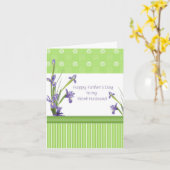 Carte de Fête des pères du mari de travail (Fleur jaune)