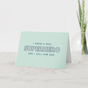 Carte de fête des pères du papa de super héros