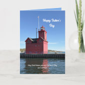 Carte de Fête des pères du phare chrétien religieu (Devant)