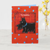 Carte de Fête des pères écossaise (Fleur jaune)