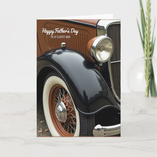Carte de Fête des Pères Elegant Auto Design (Devant)