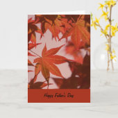 Carte de fête des pères, feuille vibrant d'érable (Fleur jaune)