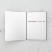 Carte de Fête des pères Funny Cat Dad Amoureux des (Intérieur)