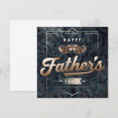Carte de Fête des pères futuriste gris (Devant / Derrière)