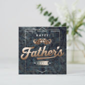 Carte de Fête des pères futuriste gris (Debout devant)