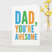 Carte de Fête des pères géniale (Fleur jaune)