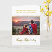 Carte de Fête des pères Gold Foil (Fleur jaune)