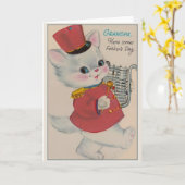 Carte de Fête des pères grand-père vintage (Fleur jaune)