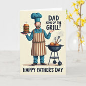 Carte de fête des pères grillée (Fleur jaune)