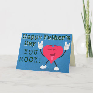 Carte de Fête des pères Happy Rock