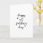 carte de fête des pères heureuse (Fleur jaune)