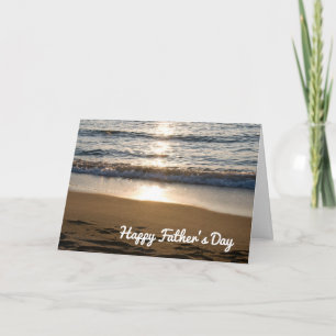 Carte de Fête des pères heureuse de Beach Waves