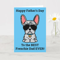 Carte de Fête des pères Homme Blue Merle French Bu