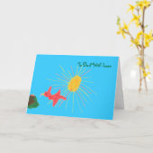 Carte de fête des pères Karate Kat Graphics (Fleur jaune)