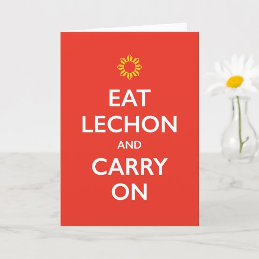 Carte de Fête des Pères 'Lechon' et Continuez (Petite plante)