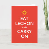Carte de Fête des Pères 'Lechon' et Continuez (Devant)