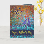 Carte de Fête des pères maritime (Fleur jaune)