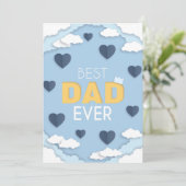 Carte de Fête des pères Meilleur Papa Jamais migno (Debout devant)