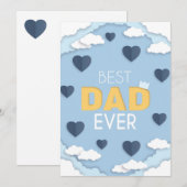 Carte de Fête des pères Meilleur Papa Jamais migno (Devant / Derrière)