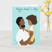 Carte de Fête des Pères noire (Fleur jaune)