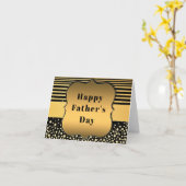 Carte de Fête des pères noire et or (Fleur jaune)