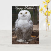 carte de fête des pères owl. (Fleur jaune)