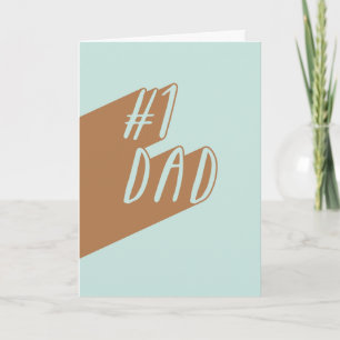 Carte de Fête des pères papa #1 - Aqua