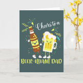 Carte de fête des pères papa blague à pun Cheers b (Fleur jaune)