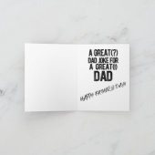 Carte de Fête des pères papa de plaisanterie - Coi (Intérieur)