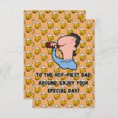 Carte de Fête des pères papa Hoppiest Funny beer P (Devant / Derrière)