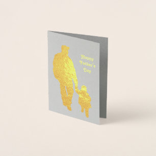 Carte de Fête des pères Papa 'n' Kiddo Silhouette 