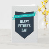 Carte de Fête des pères papa préférée (Fleur jaune)