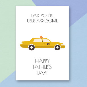Carte de Fête des pères papa Taxi Funny