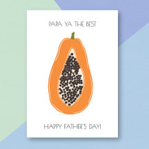 Carte de Fête des pères Papaya amusante