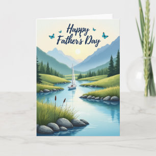 Carte de Fête des Pères Paysage Scénique